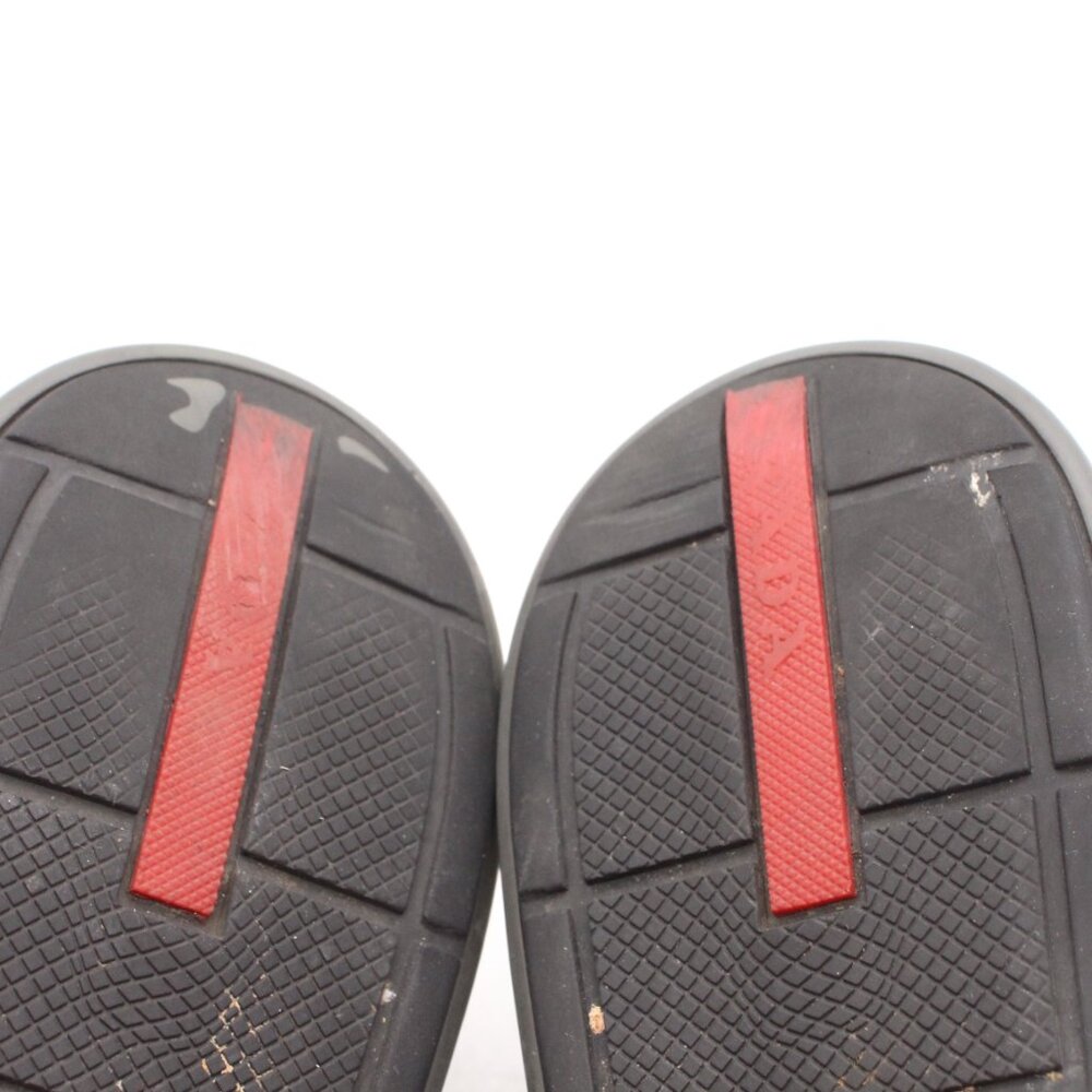 Prada Black Canvas Shoes Men's UK 9 Lace Up Casual Trainers Sneakers - Picture 10 of 11